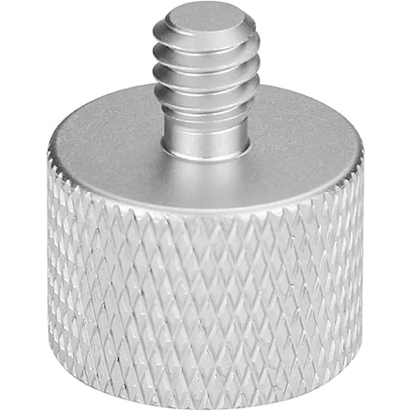 5 Core 5 Core Mic Stand Adapter 5/8 Female to 3/8 Male Screw Adapter w Knurled Surface Precise Thread MS ADP M SLV 38M-58F 1PC